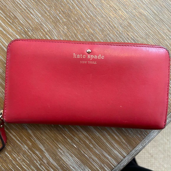 Kate Spade Red Leather Wallet - Picture 1 of 4
